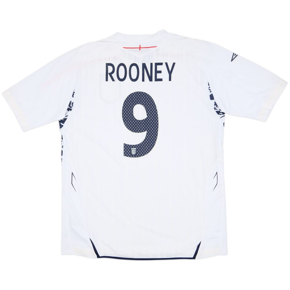 2007-09 England Home Shirt Rooney #9 (L)