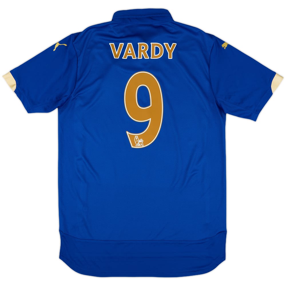 2014-15 Leicester Home Shirt Vardy #9 - 8/10 - (M)