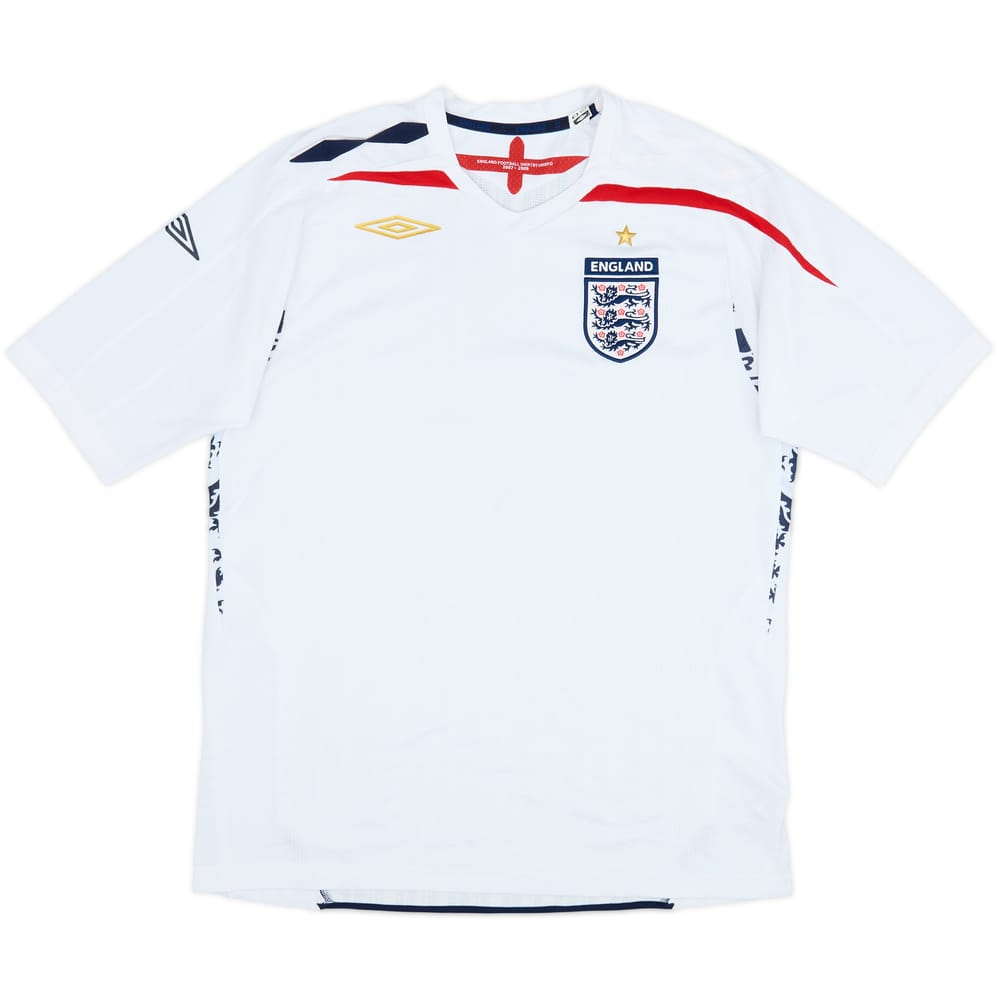2007-09 England Home Shirt - 4/10 - (L)