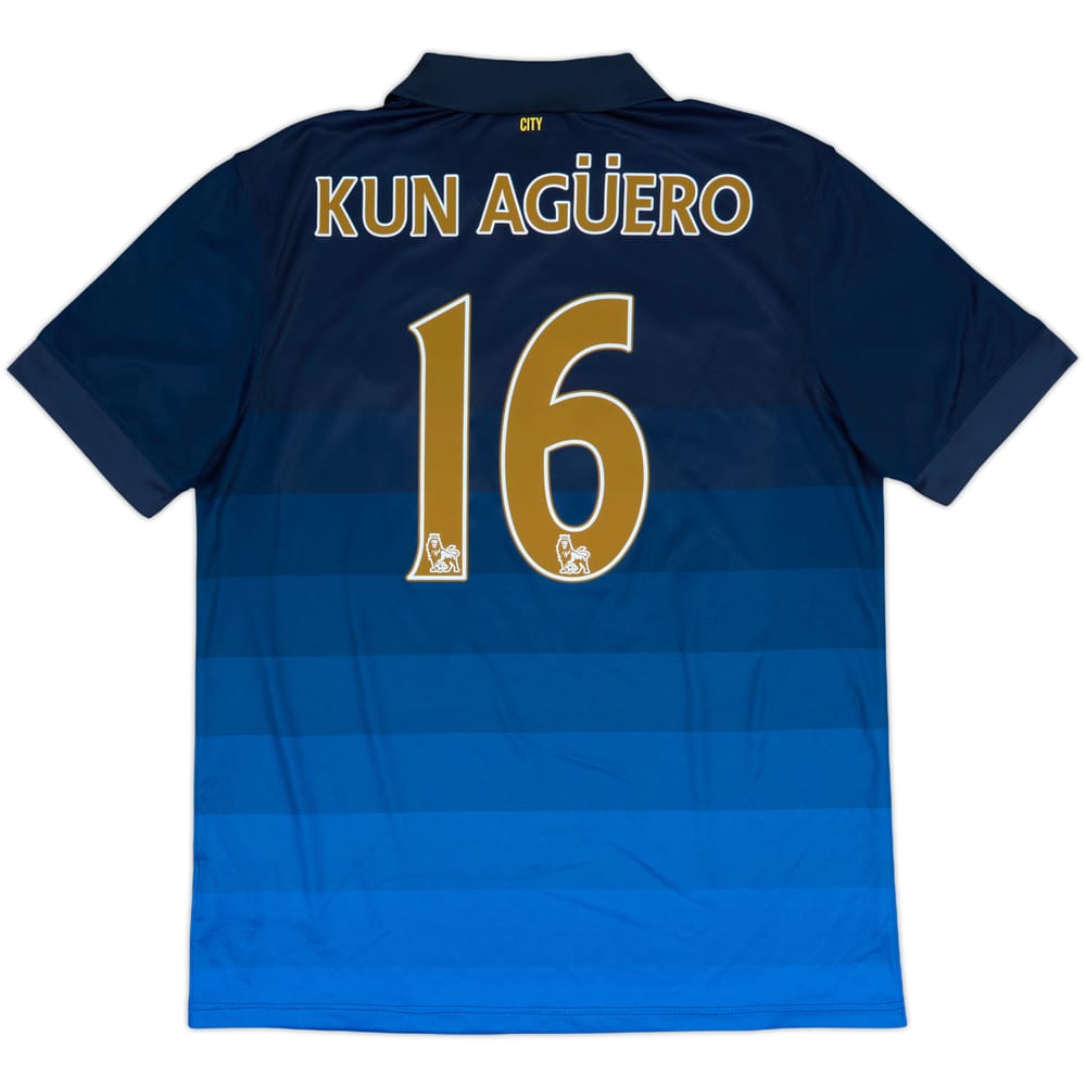 2014-15 Manchester City Away Shirt Kun Aguero #16 - 8/10 - (L)