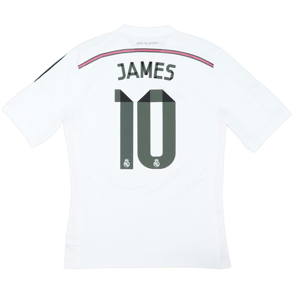 2014-15 Real Madrid Home Shirt James #10 - 6/10 - (L)