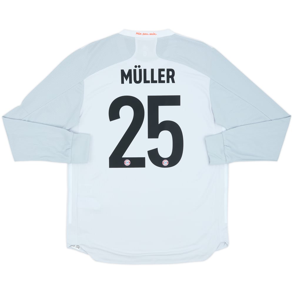 2020-21 Bayern Munich Player Issue Away L/S Shirt Muller #25 - 6/10 - (M)