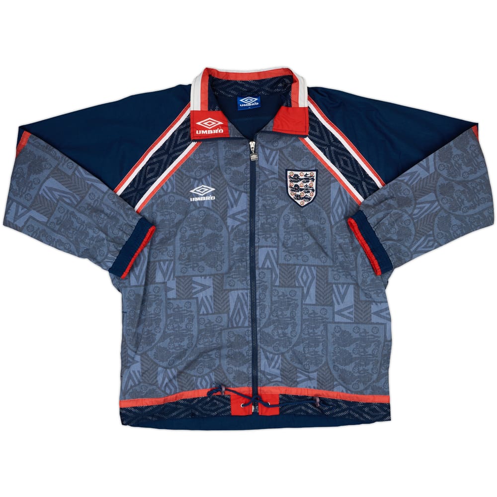 1994-96 England Umbro Track Jacket - 8/10 - (M)