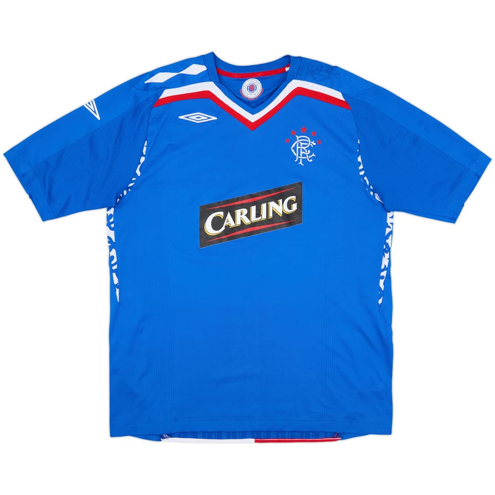 2007-08 Rangers Home Shirt - 9/10 - (XL)