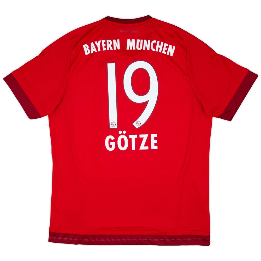 2015-16 Bayern Munich Home Shirt Gotze #19