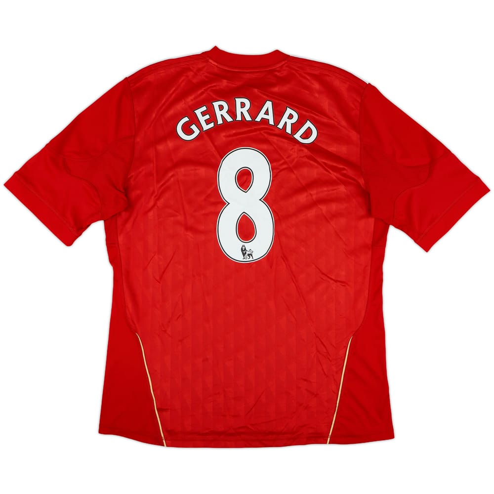 2010-12 Liverpool Home Shirt Gerrard #8 - 9/10 - (L)