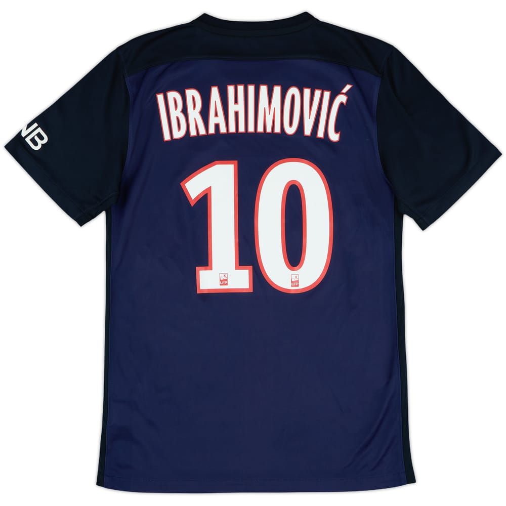 2015-16 Paris Saint-Germain Home Shirt Ibrahimovic #10 - 7/10 - (S)