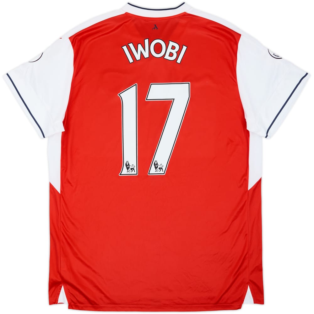 2016-17 Arsenal Home Shirt Iwobi #17 - 6/10 - (XXL)