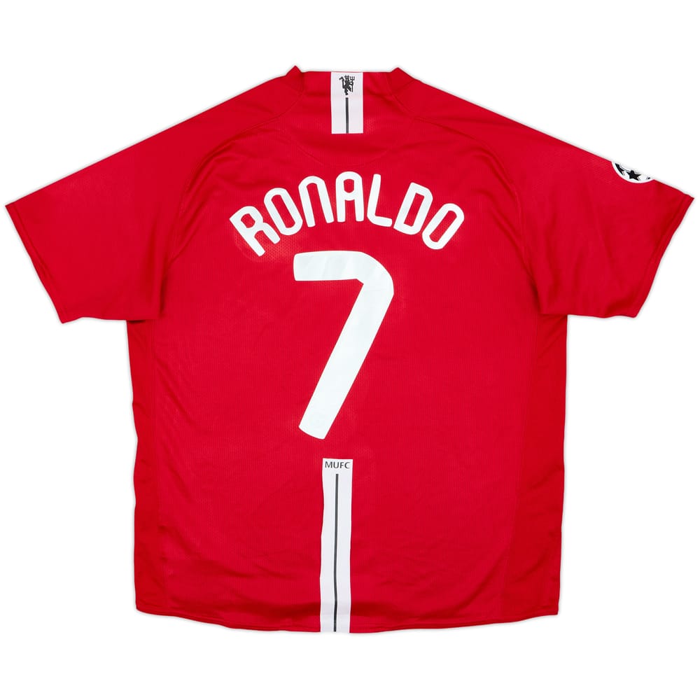 Camiseta de local del Manchester United 2007-09 Ronaldo #7 - 4/10 - (XL)