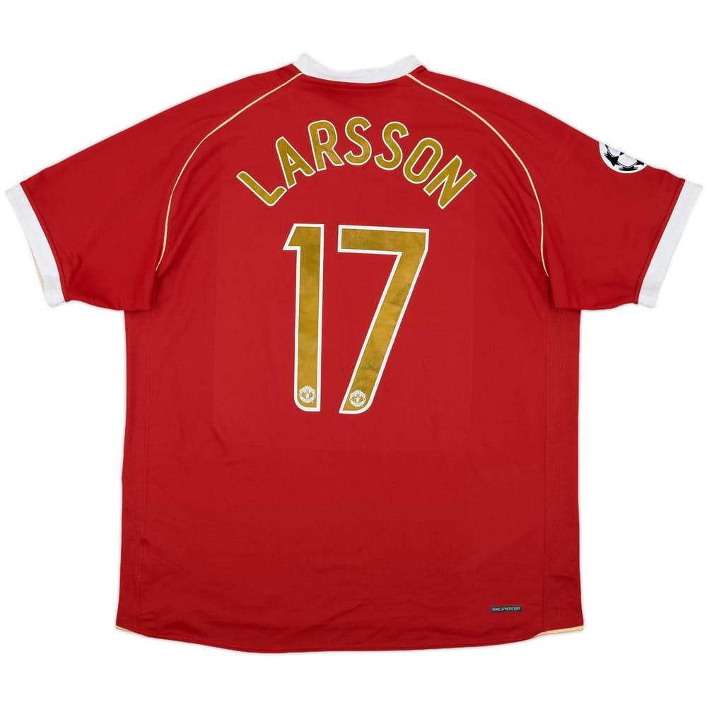 2006-07 Manchester United Home Shirt Larsson #17 - 5/10 - (XXL)