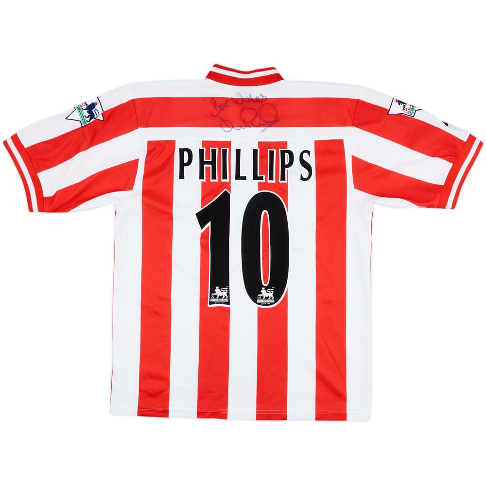 1999-00 Sunderland Signed Home Shirt Phillips #10