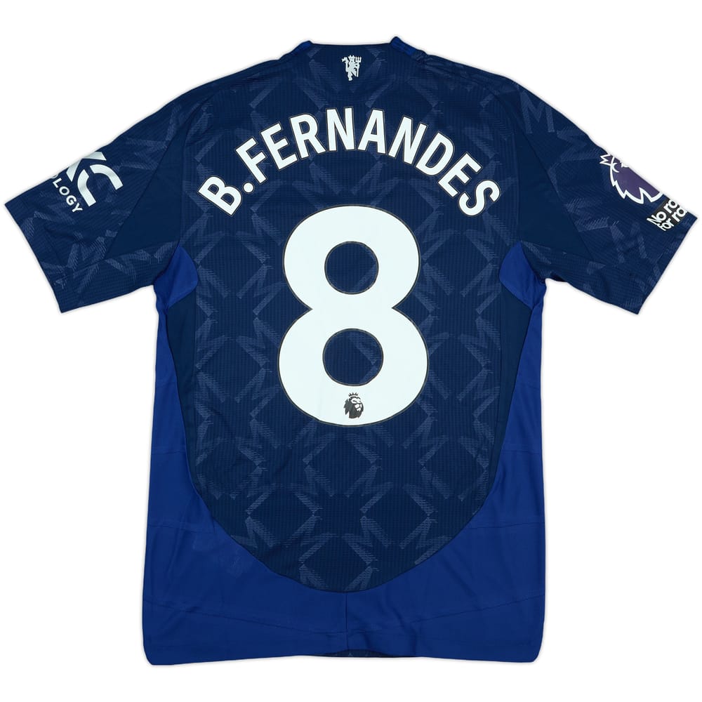 2024-25 Manchester United Match Issue Away Shirt B. Fernandes #8