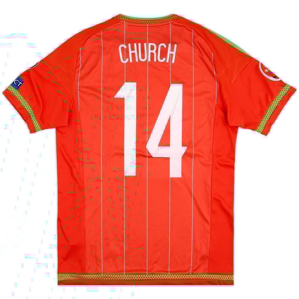 2015 Wales Match Issue Home Shirt Church #14