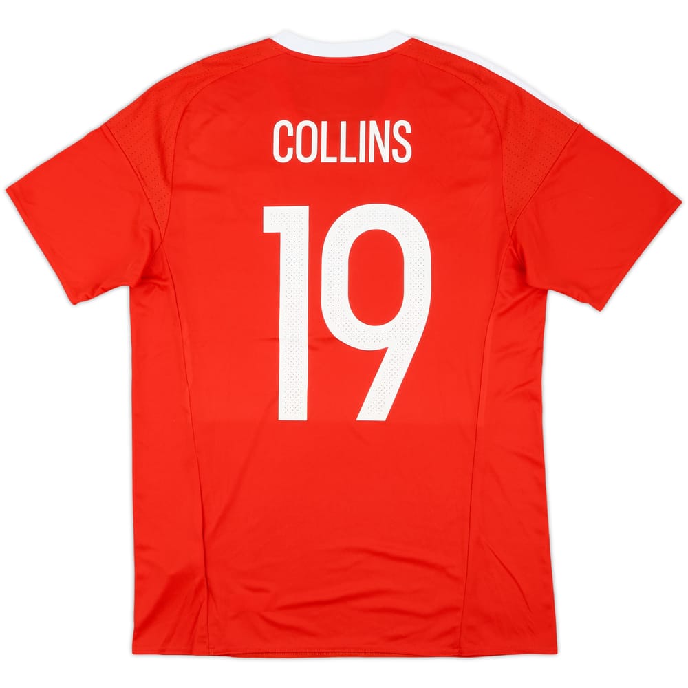 2015 Wales Match Issue Home Shirt Collins #19