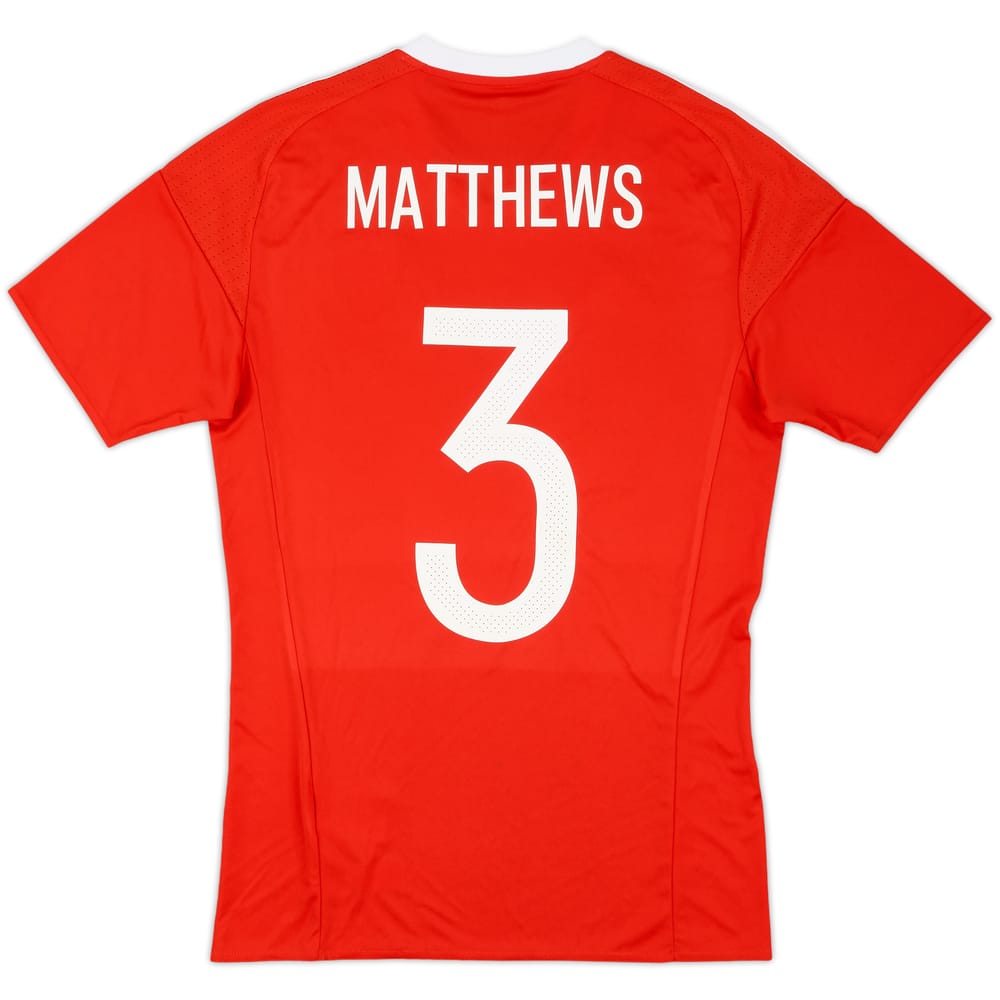 2016 Wales Match Issue Home Shirt Matthews #3