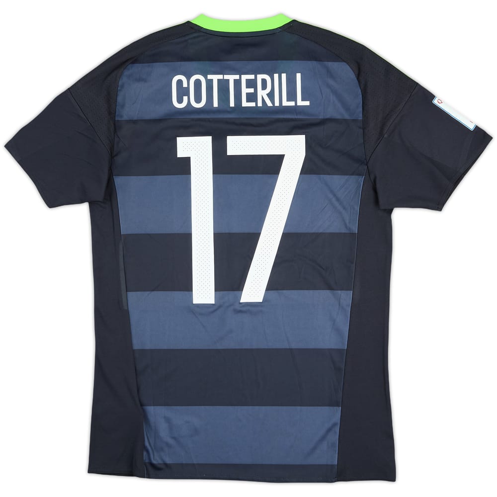 2016 Wales Match Issue Away Shirt Cotterill #17