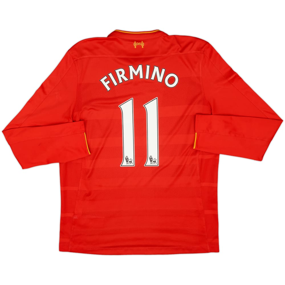 2016-17 Liverpool Home L/S Shirt Firmino #11 - 6/10 - (L)
