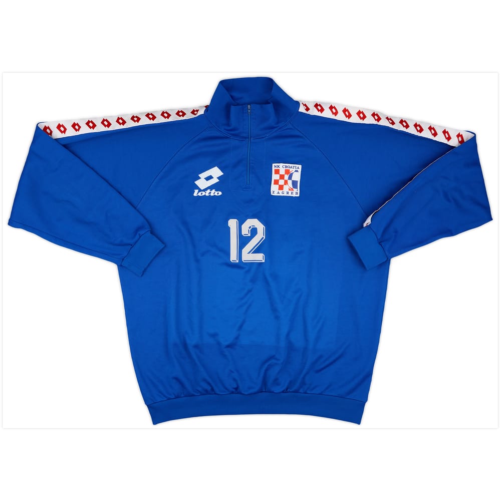 1997-99 Dinamo Zagreb Player Issue Lotto 1/2 Zip Track Top - 8/10 - (XXL)