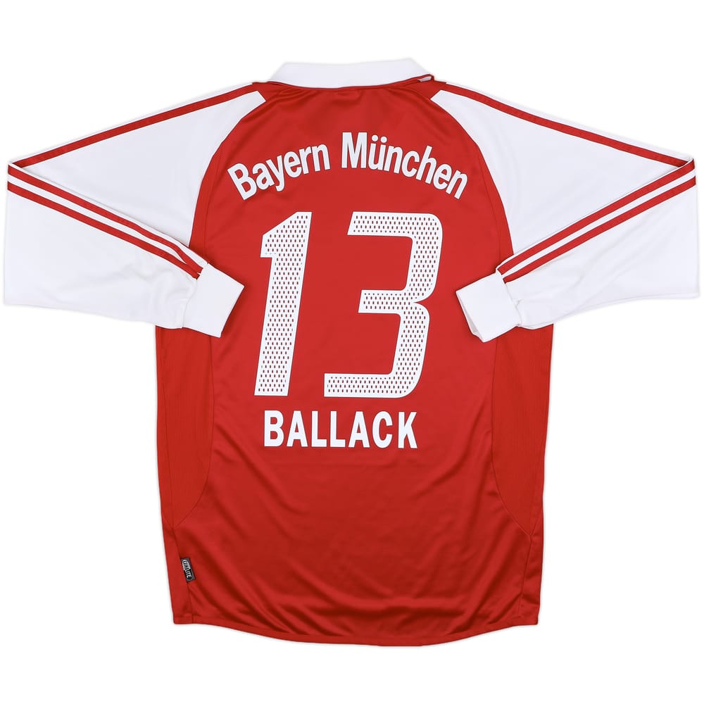 2003-04 Bayern Munich Home L/S Shirt Ballack #13 - 7/10 - (M)