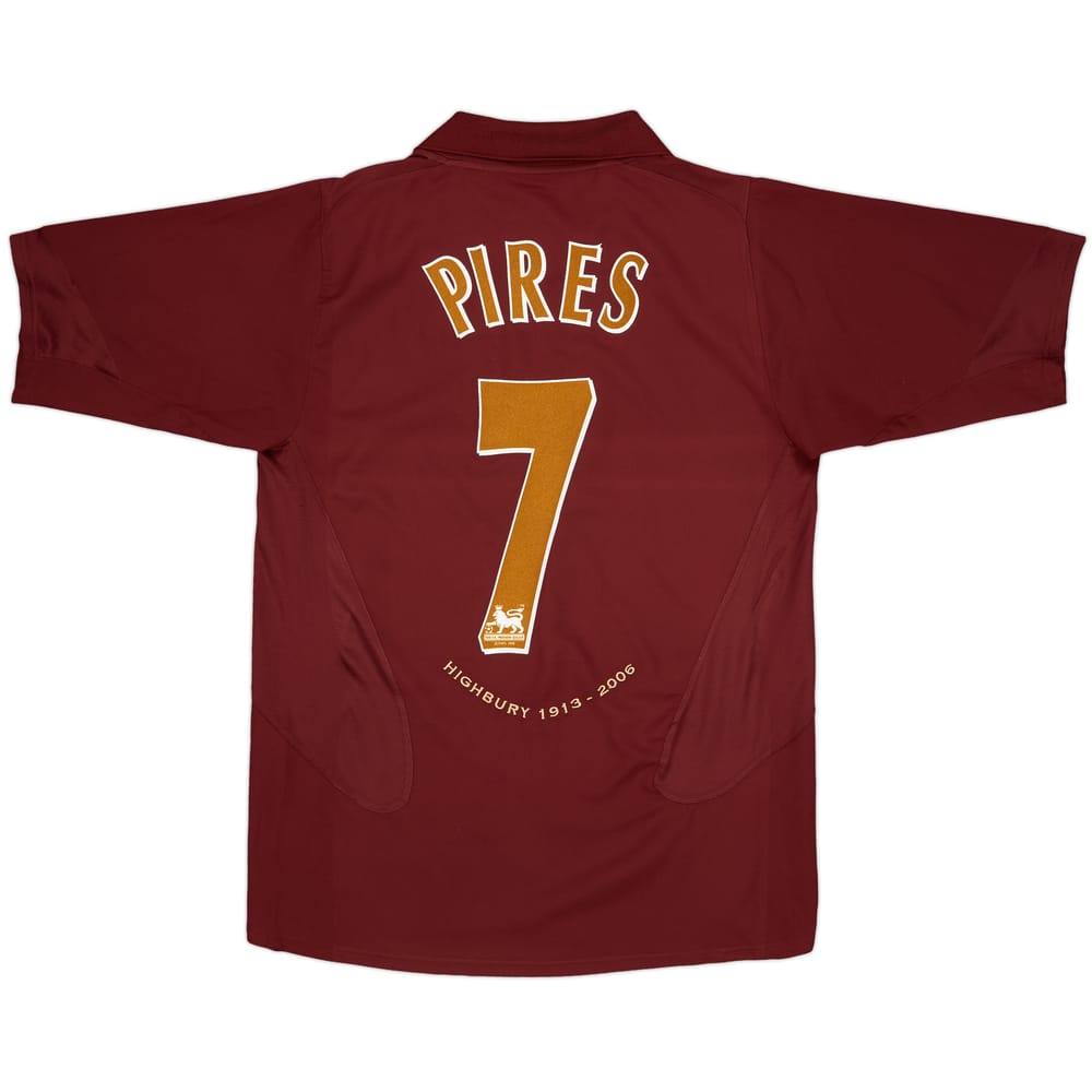 2005-06 Arsenal Home Shirt Pires #7 - 8/10 - (M)
