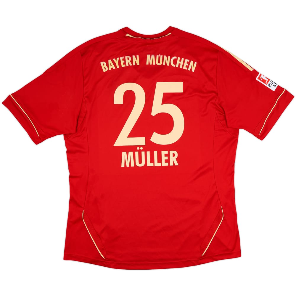 2011-13 Bayern Munich Home Shirt Muller #25 - 7/10 - (XL)