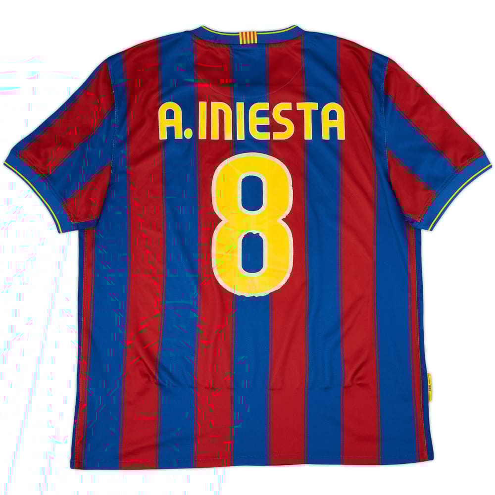 2009-10 Barcelona Home Shirt A.Iniesta #8 - 5/10 - (L)