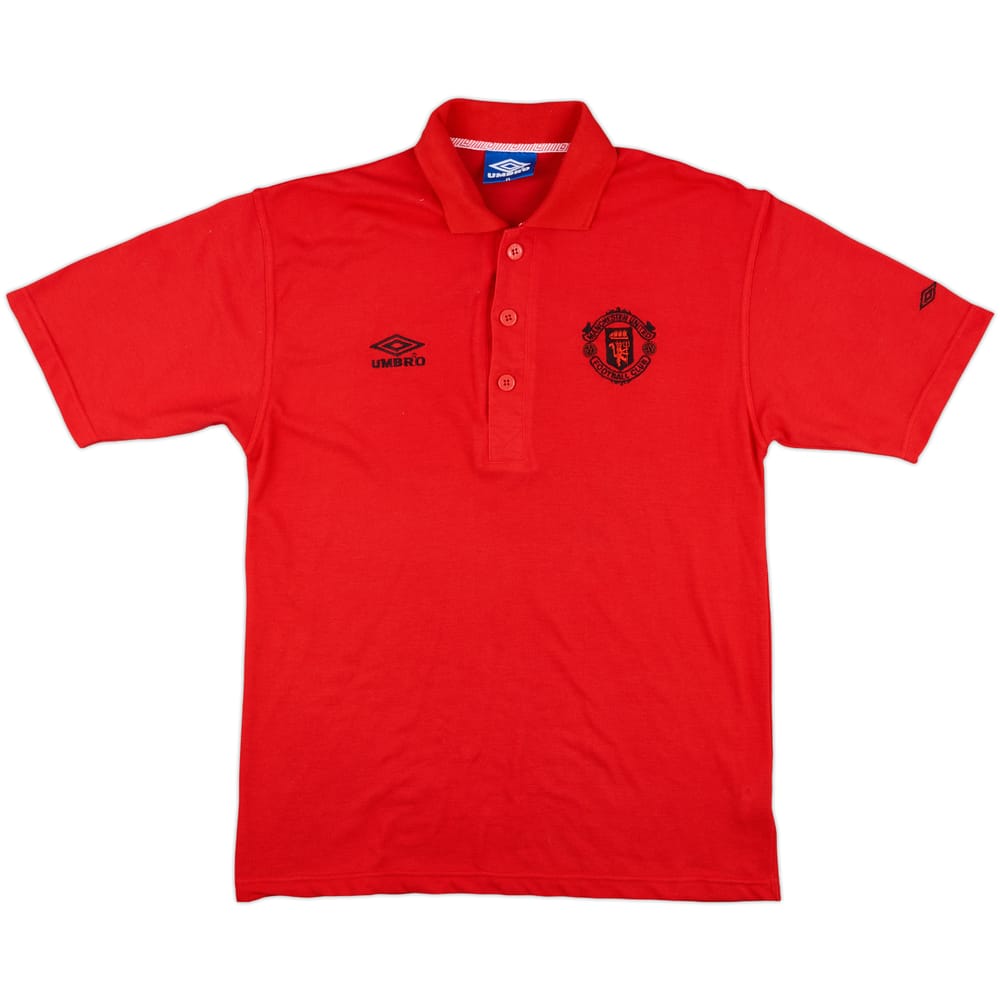 1996-97 Manchester United Umbro Polo Shirt - 9/10 - (M)