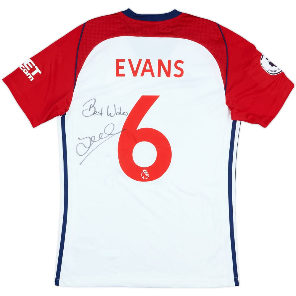 2017-18 West Brom Match Issue Signed Away Shirt Evans #6