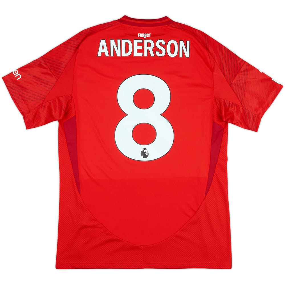 2024-25 Nottingham Forest Match Issue Home Shirt Anderson #8