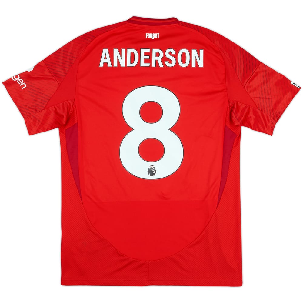 2024-25 Nottingham Forest Match Issue Home Shirt Anderson #8