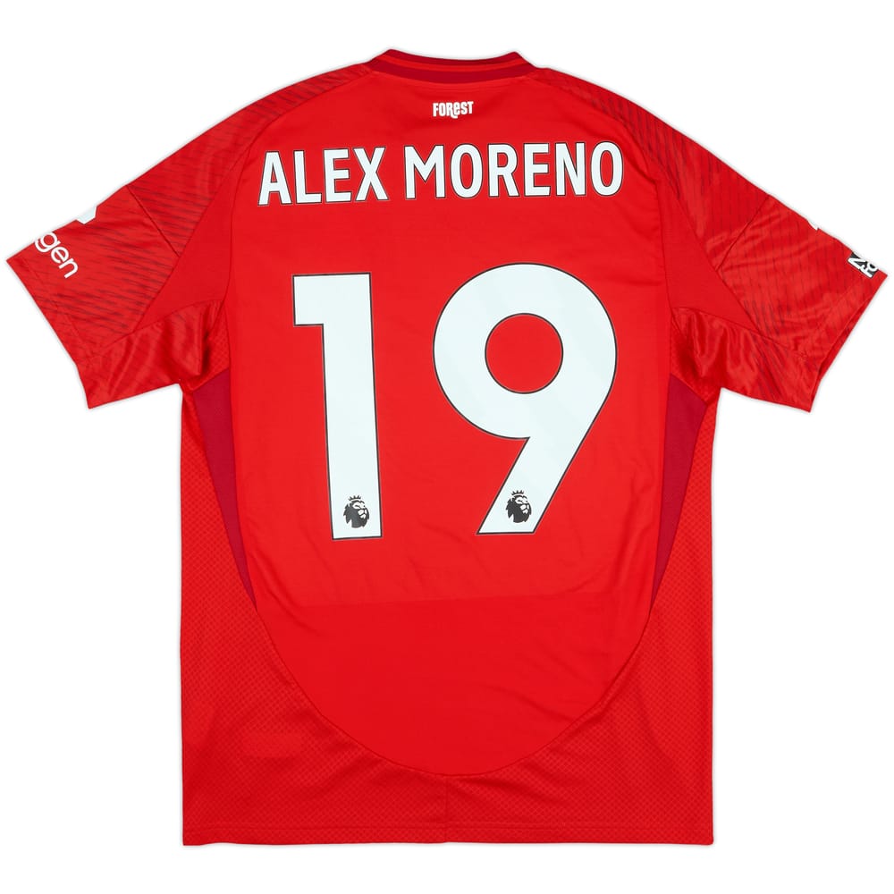 2024-25 Nottingham Forest Match Issue Home Shirt Alex Moreno #19