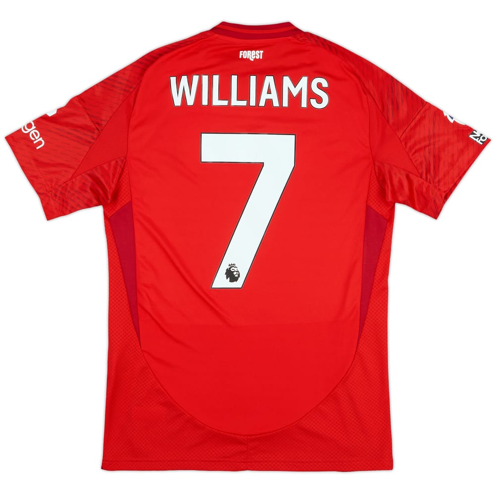 2024-25 Nottingham Forest Match Issue Home Shirt Williams #7