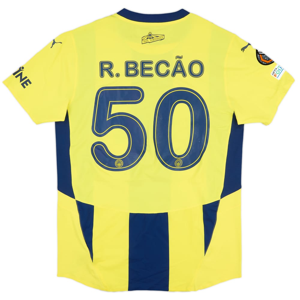 2024-25 Fenerbahce Match Issue Europa League Home Shirt R. Becao #50