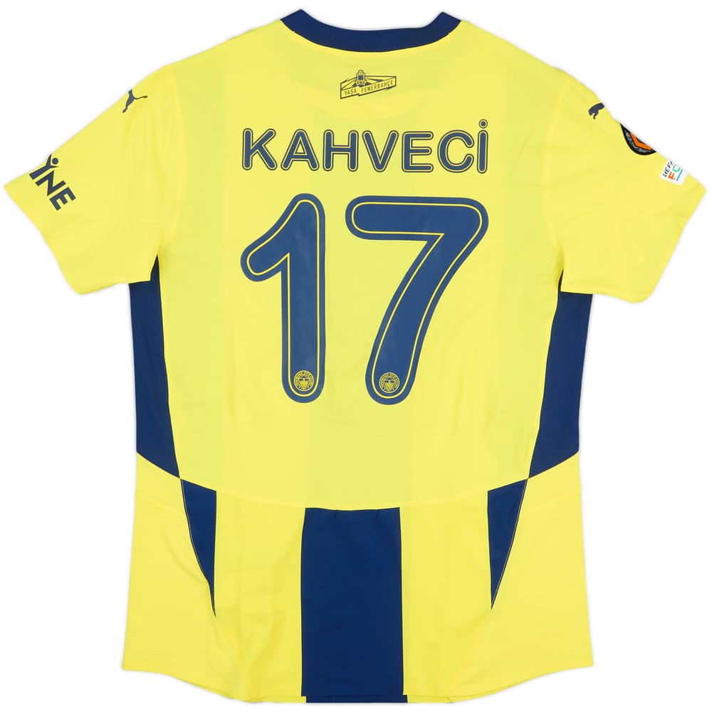 2024-25 Fenerbahce Match Issue Europa League Home Shirt Kahveci #17