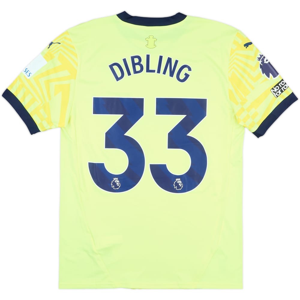 2024-25 Southampton Match Issue Away Shirt Dibling #33
