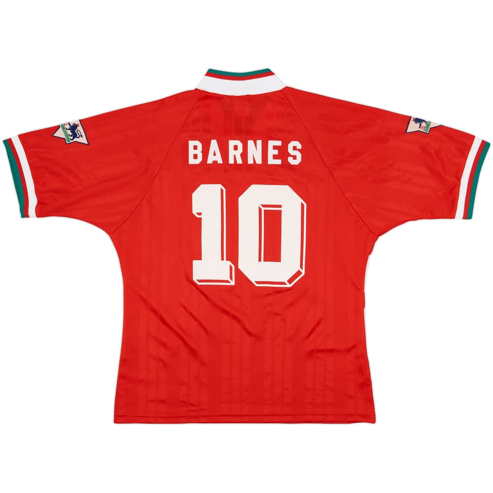 1993-95 Liverpool Home Shirt Barnes #10 - 8/10 - (L)