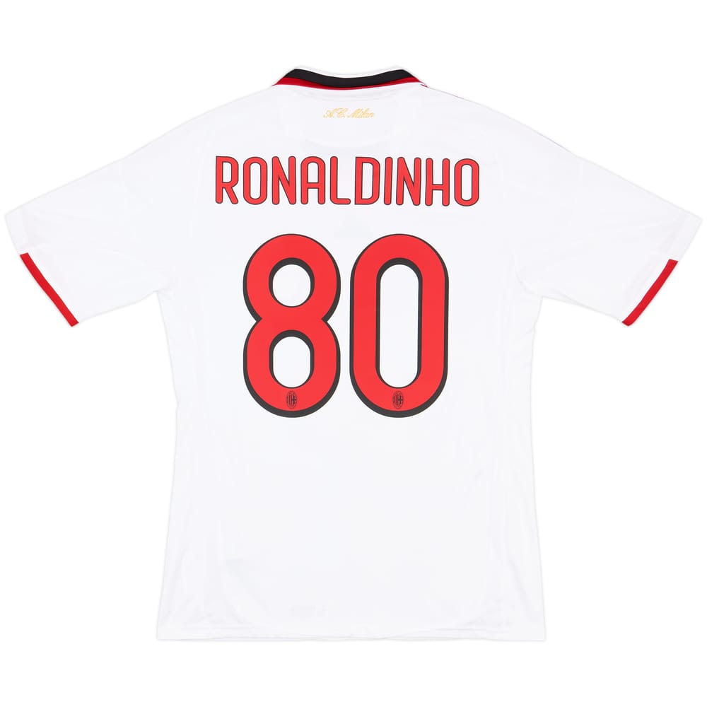 2009-10 AC Milan Away Shirt Ronaldinho #80 - 8/10 - (M)