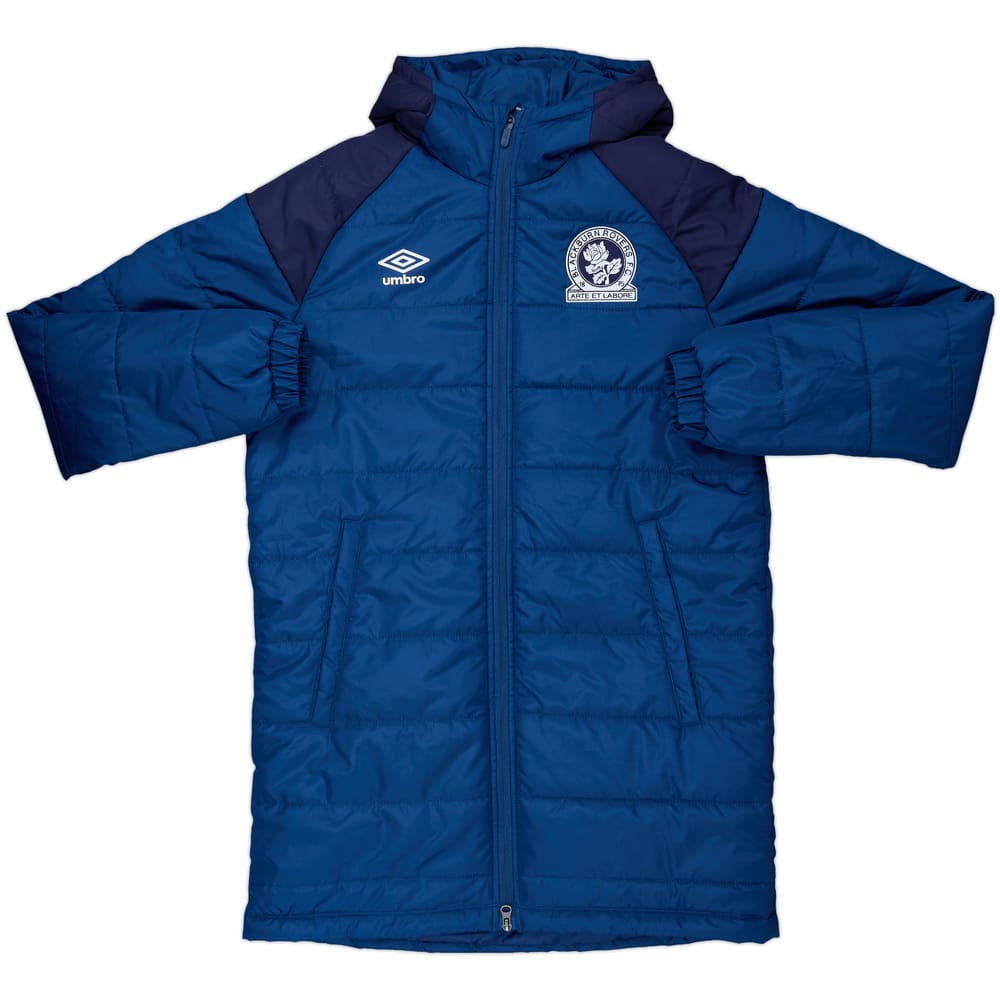 2018-19 Blackburn Umbro Hooded Padded Bench Coat - 10/10 - (M)