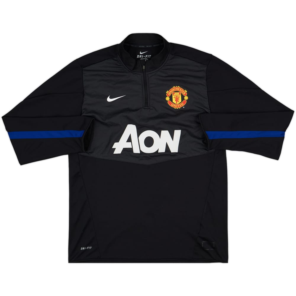 2013-14 Manchester United Nike 1/4 Zip Drill Top - 7/10 - (L)