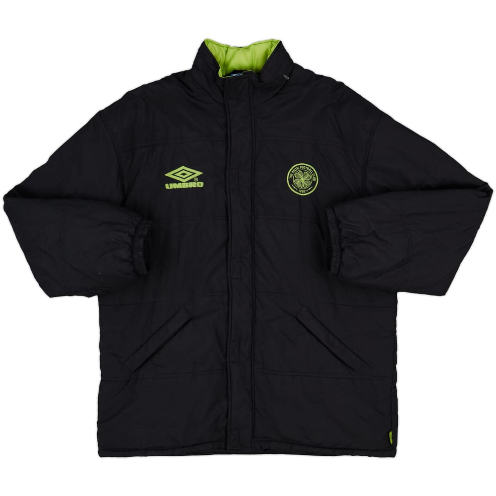 1998-99 Celtic Umbro Hooded Padded Bench Coat - 7/10 - (XXL)