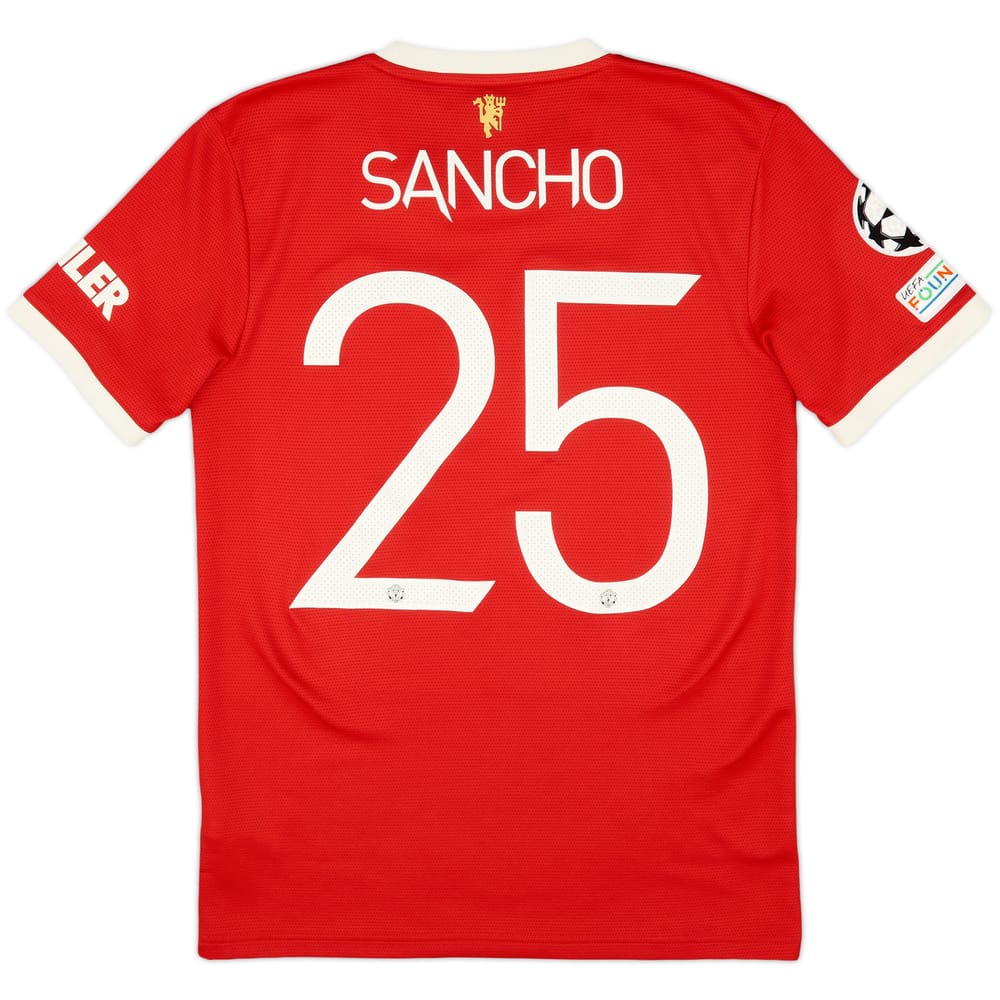 2021-22 Manchester United Home Shirt Sancho #25 - 7/10 - (S)