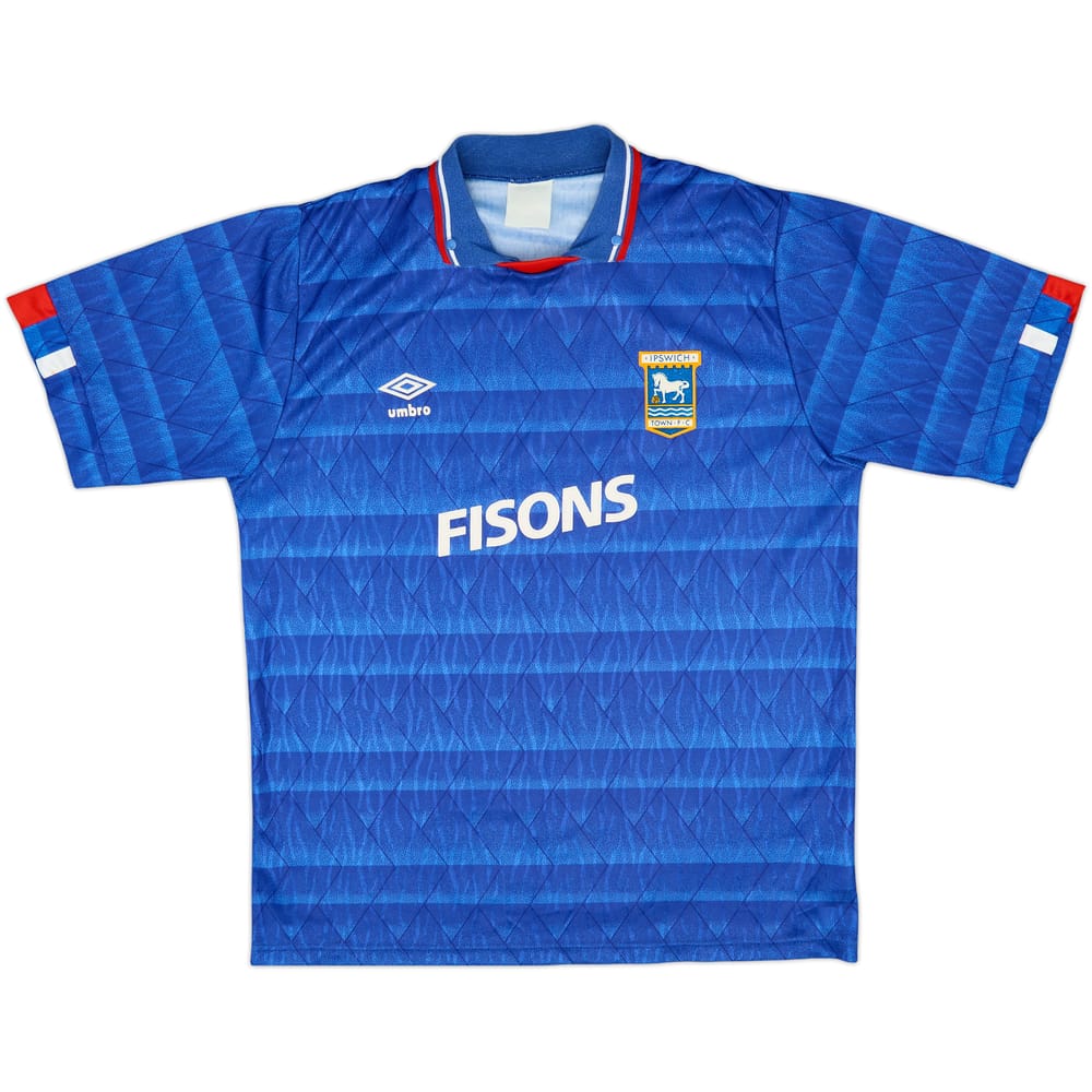 1989-92 Ipswich Home Shirt - 8/10 - (L)