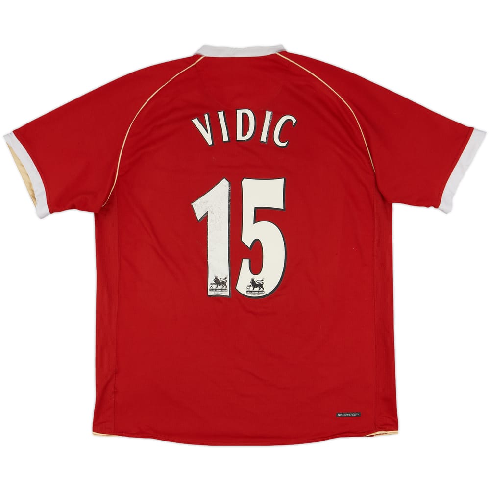 2006-07 Manchester United Home Shirt Vidic #15 - 6/10 - (L)