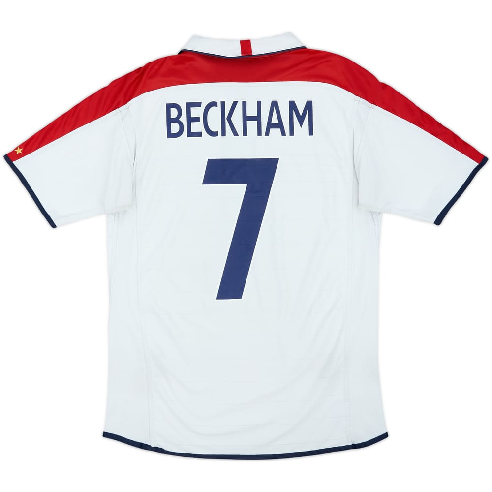 2003-05 England Home Shirt Beckham #7 - 5/10 - (M)