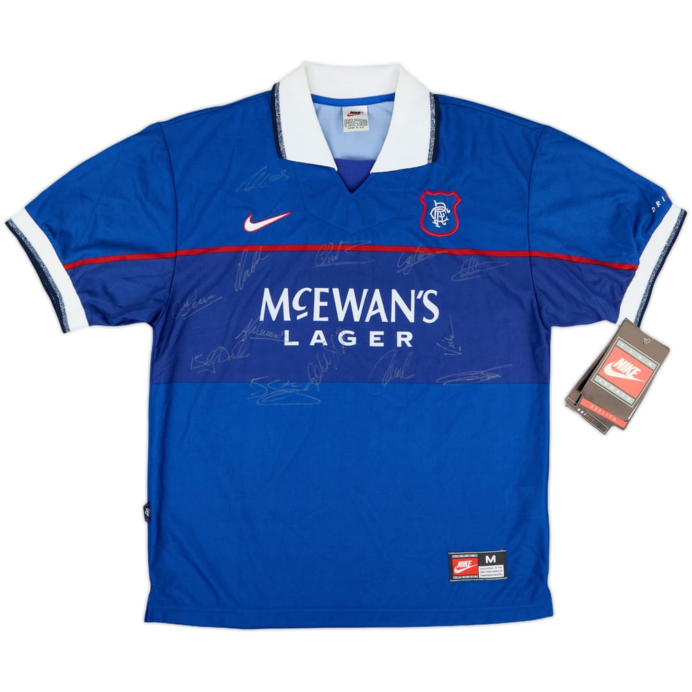 1997-99 Rangers Signed Home Shirt (M)