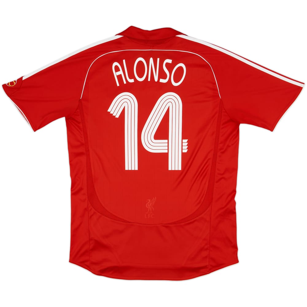 2006-08 Liverpool Home Shirt Alonso #14 - 7/10 - (L)