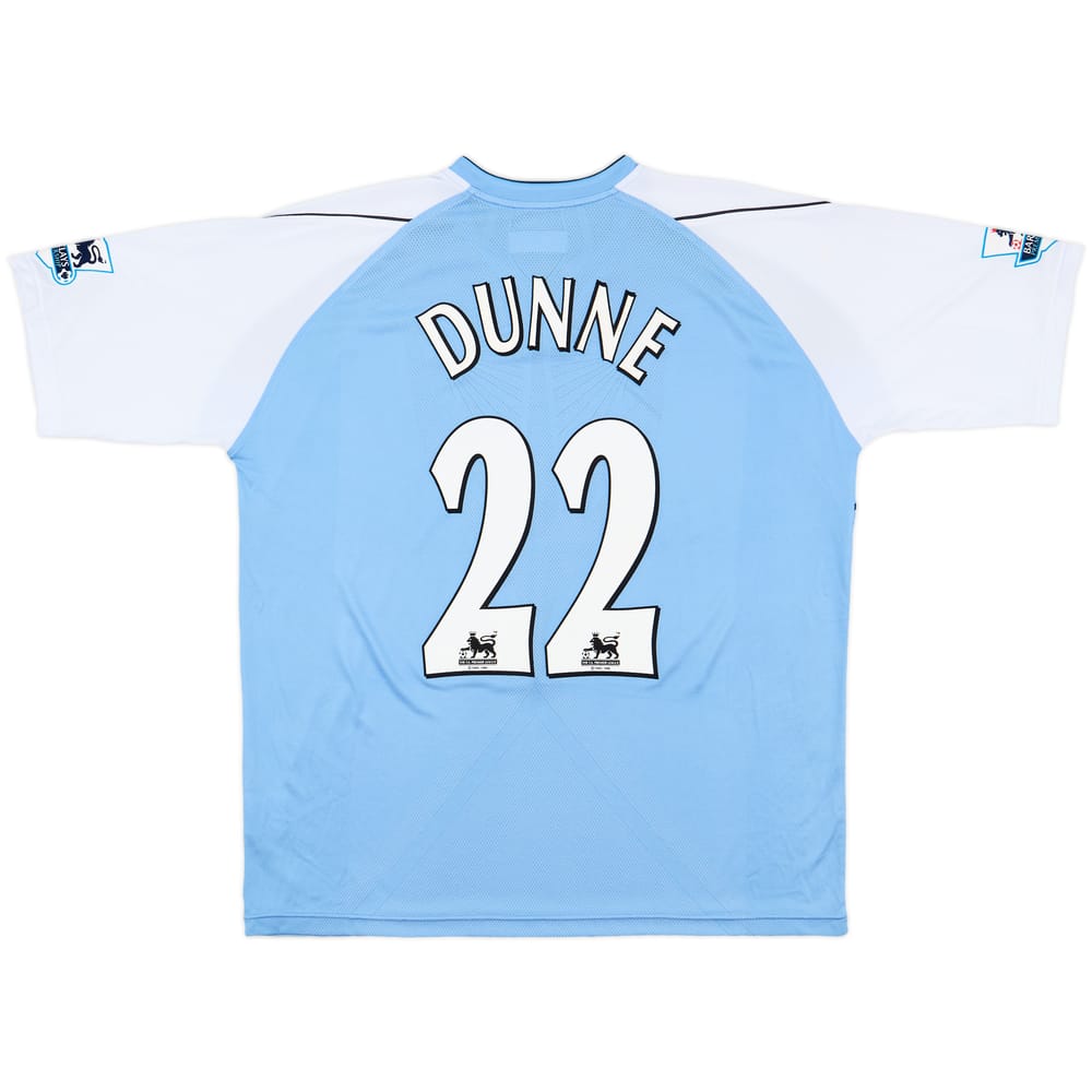 2006-07 Manchester City Home Shirt Dunne #22 - 7/10 - (XL)