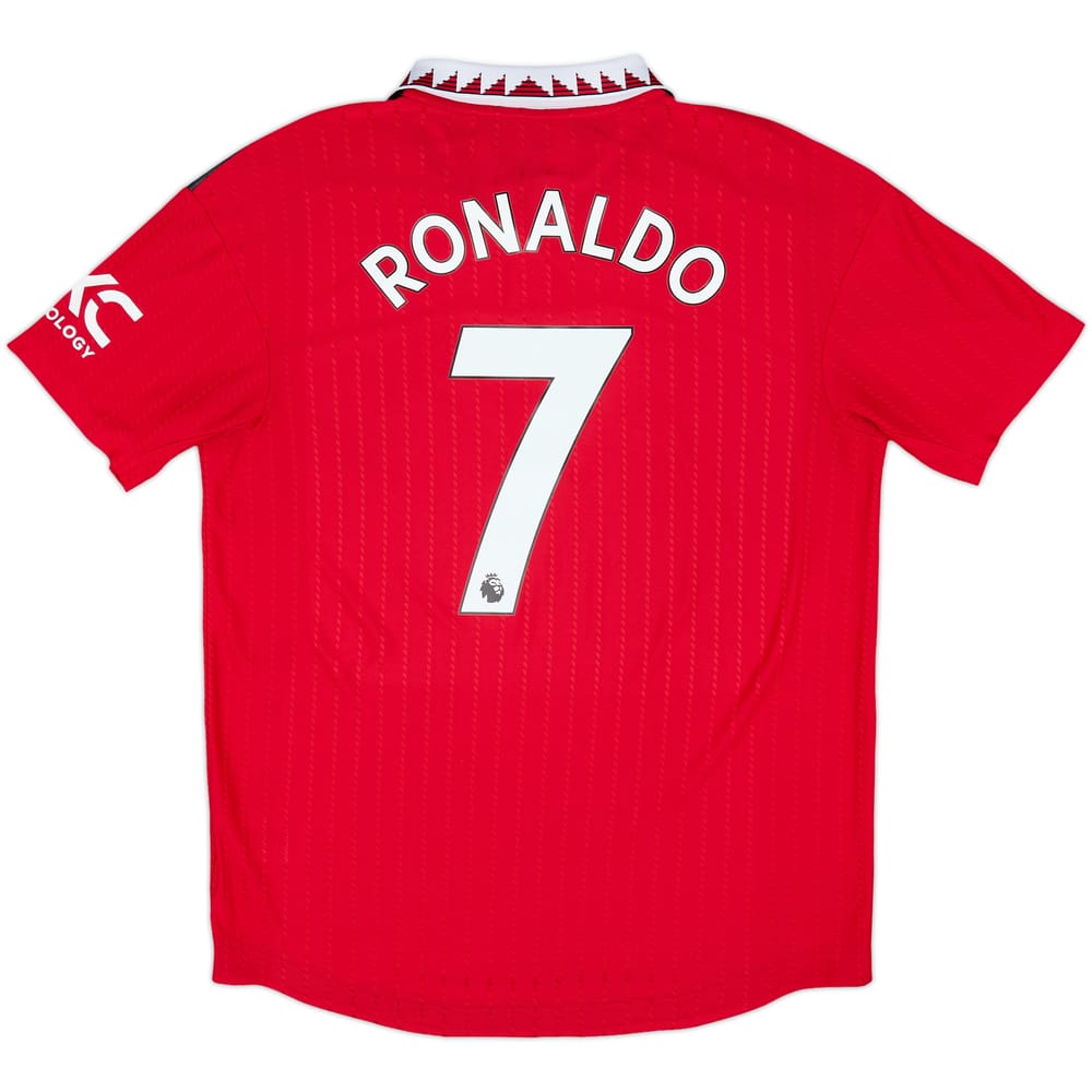 2022-23 Manchester United Authentic Home Shirt Ronaldo #7 - 8/10 - (L)