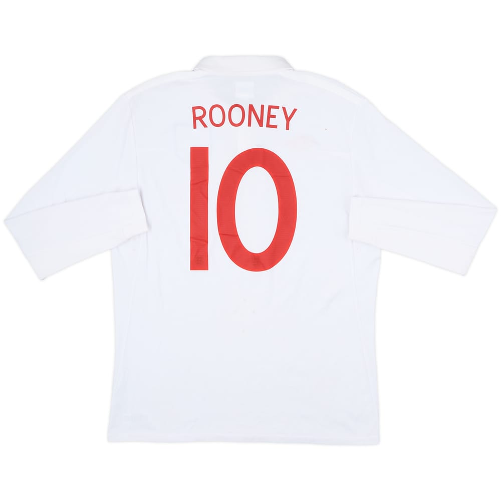 2009-10 England Home L/S Shirt Rooney #10 - 6/10 - (L)
