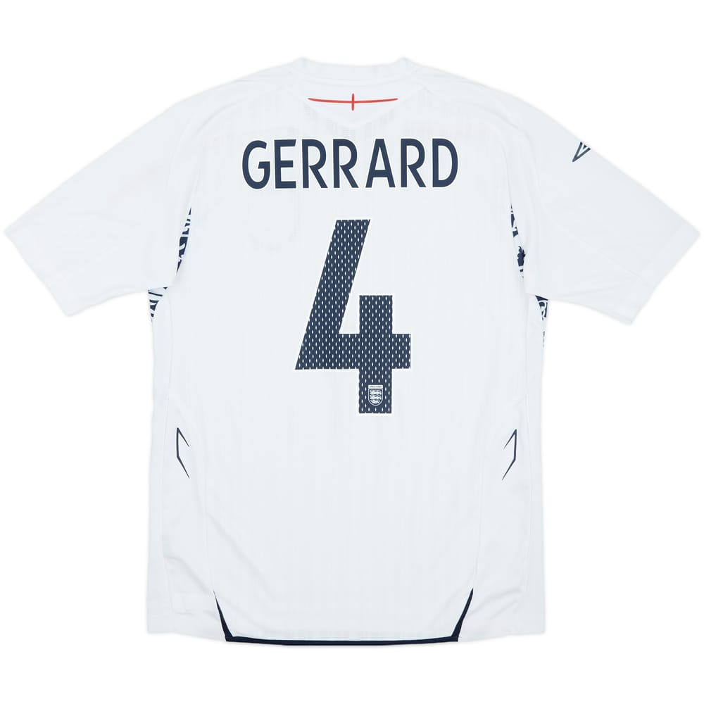 2007-09 England Home Shirt Gerrard #4 - 5/10 - (M)